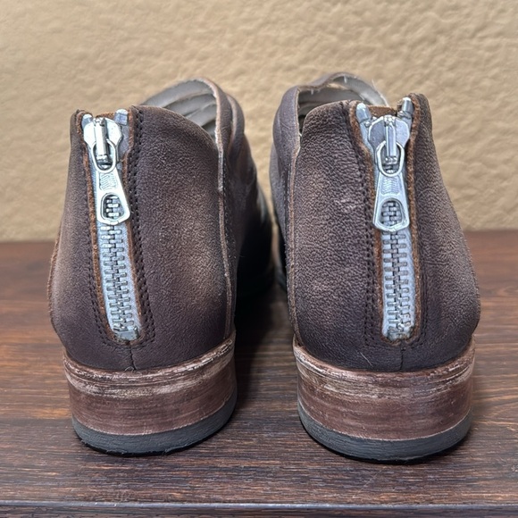 Free People Lost Valley Faded Brown Low Heeled Ankle Leather Boots, Sz 38 - Picture 4 of 10